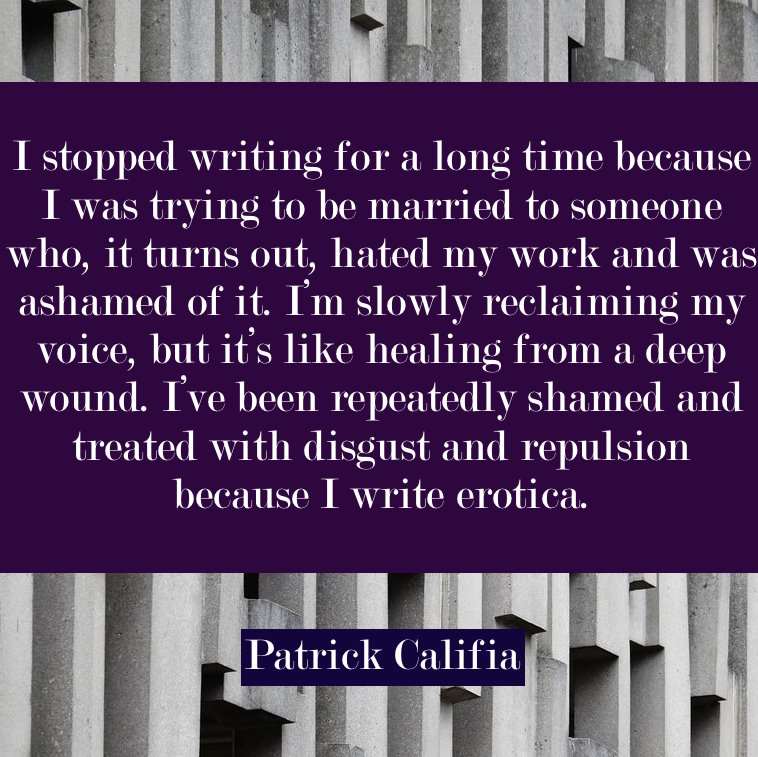 patrick califia author quote erotic fiction